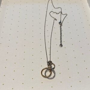 Talbots Two-Tone Interlocking Ring Necklace